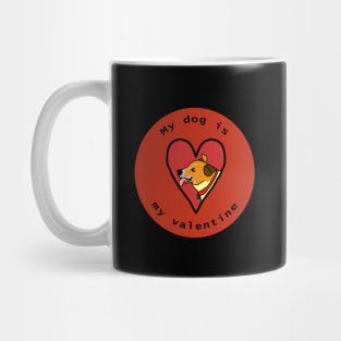 My Dog is My Valentine Round Corgi Terrier Cross Mug